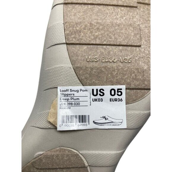 Fit Flop Loafer Women's Size 5 Purple White Loaff Snug Pom Slippers - Picture 13 of 15